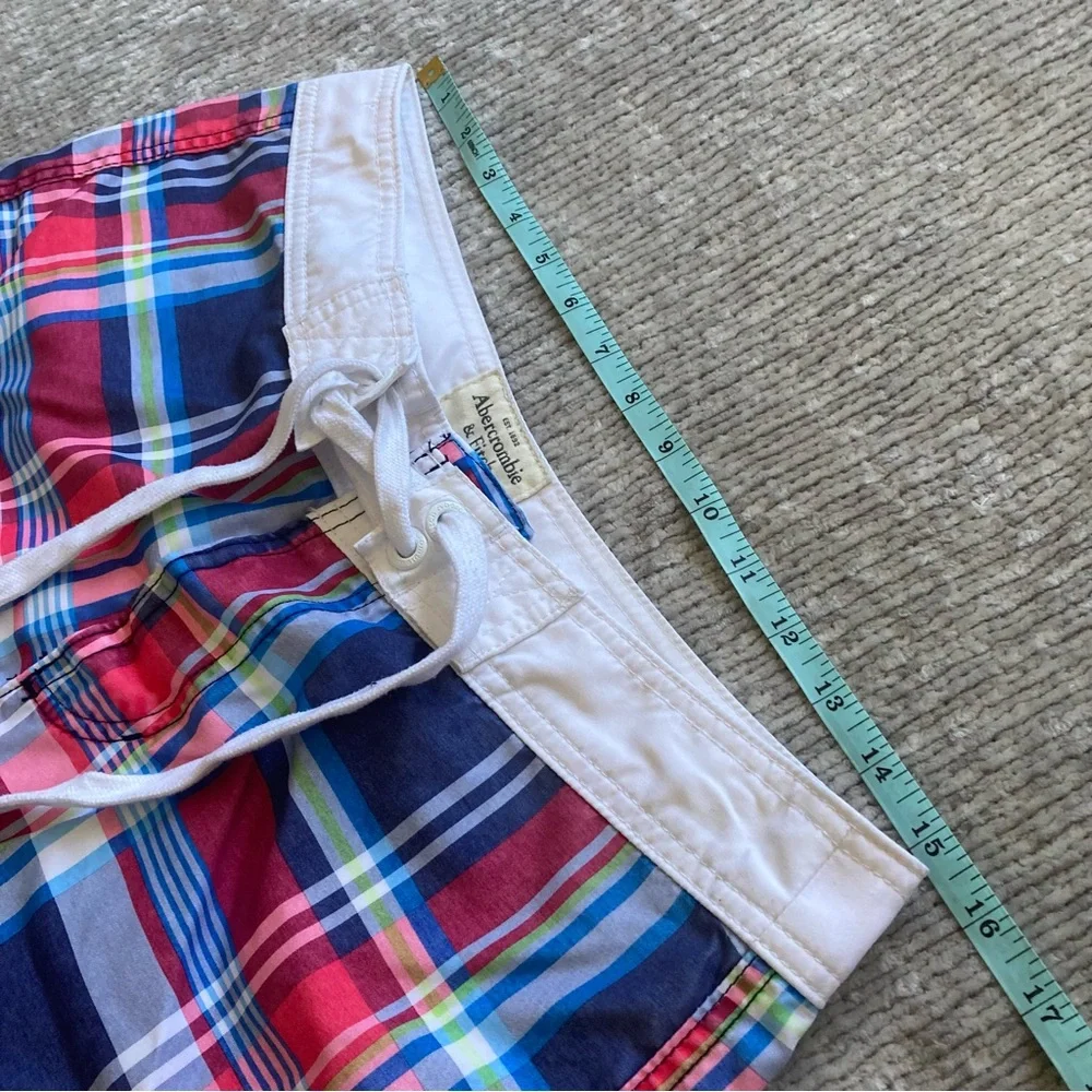 Abercrombie Fitch Plaid Board‎ Shorts Mens Medium Y2K Beach Surf Swim